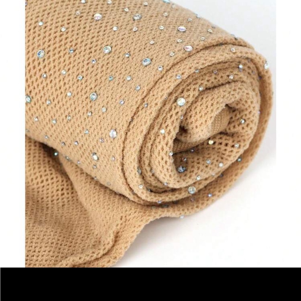 Elegant Beige Rhinestone Tights nwt - Picture 5 of 8